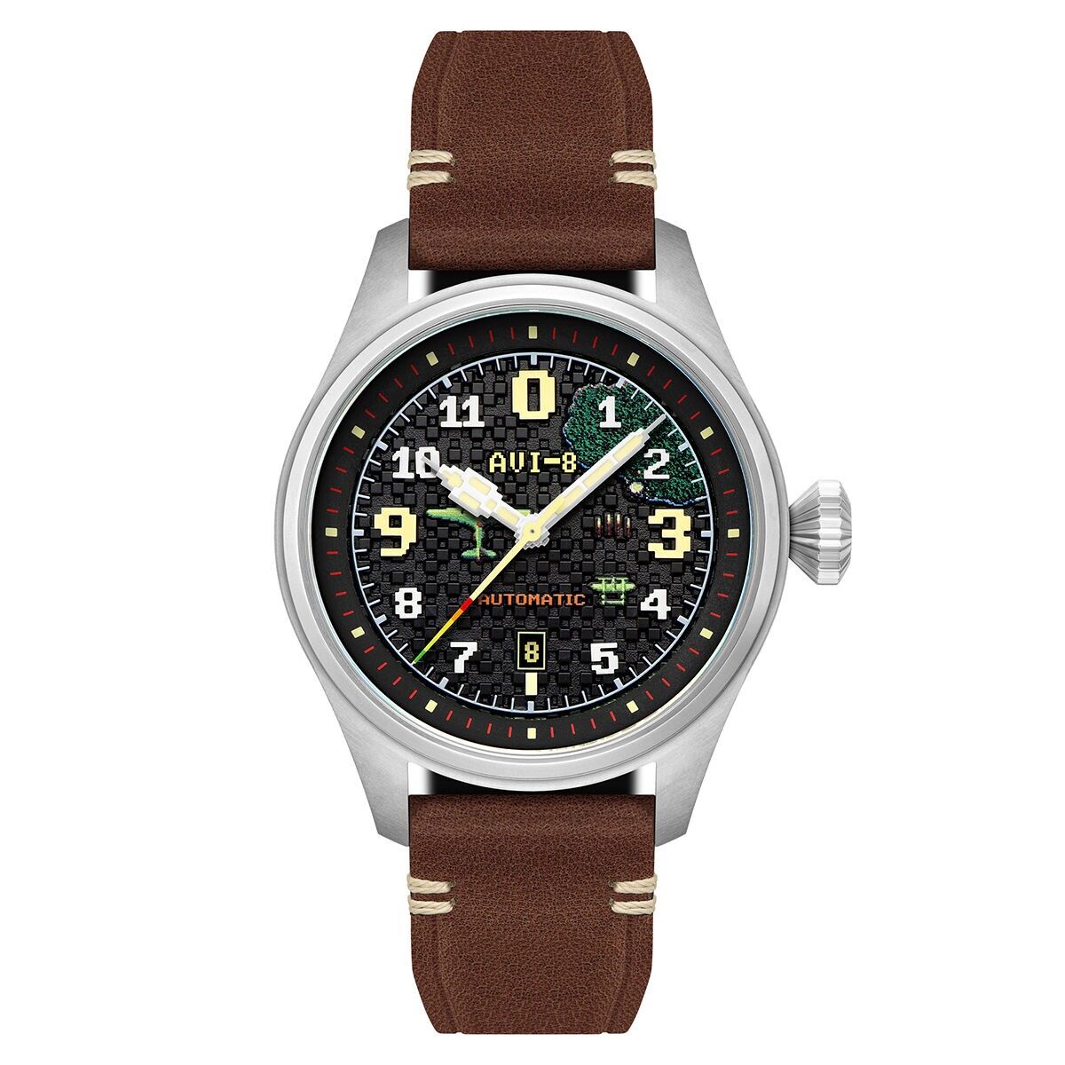 AVI-8 - HAWKER HURRICANE CLOWES AUTOMATIC CAPCOM 1942 PIXEL LIMITED EDITION - AV-4126 - Movimento automatico giapponese a 3 lancette e data