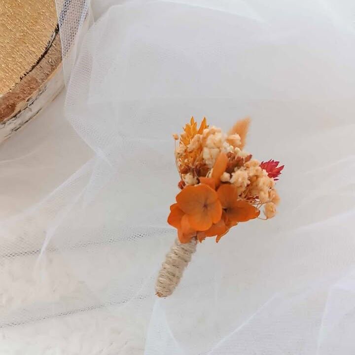 Boutonnière terracotta - Boutonnière adulte