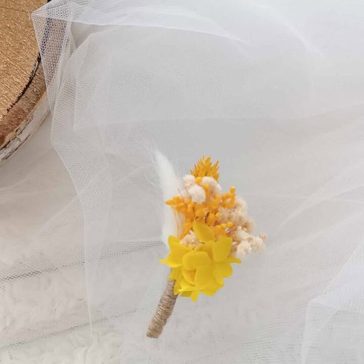 Boutonnière jaune - Boutonnière enfant
