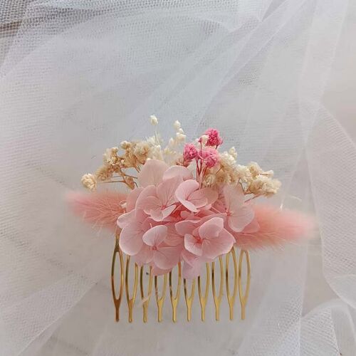 Peigne rose poudré - Grand modèle
