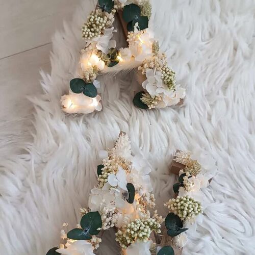 Lettre fleurie - Eucalyptus