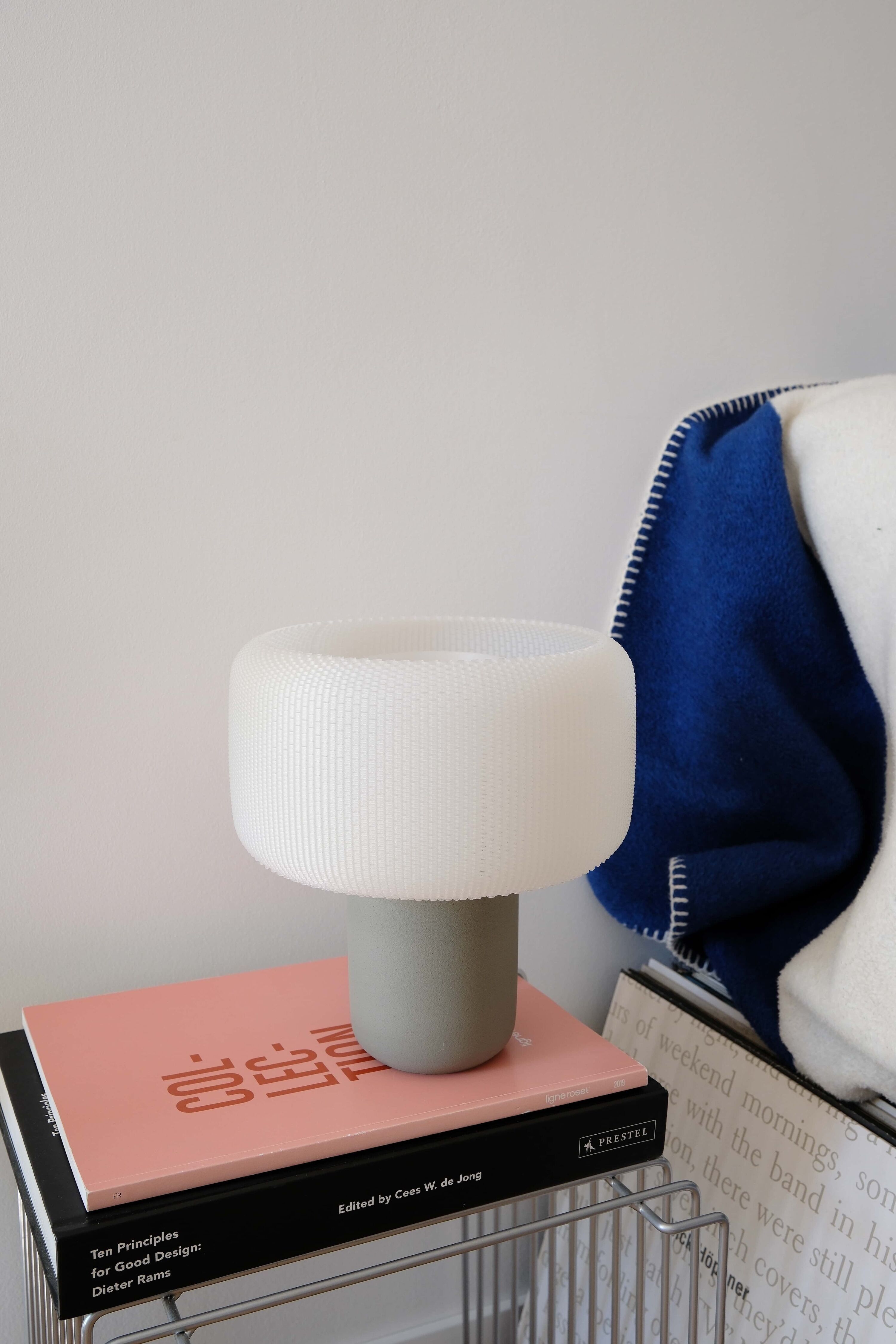 Lampe de table en ciment vert - Champignon