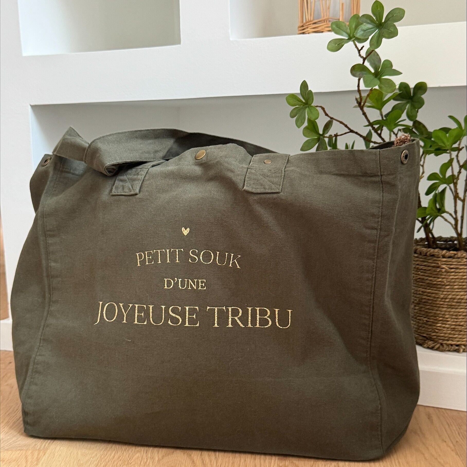 Grand Cabas "Petit Souk d'une Joyeuse Tribu" - 6 coloris au choix