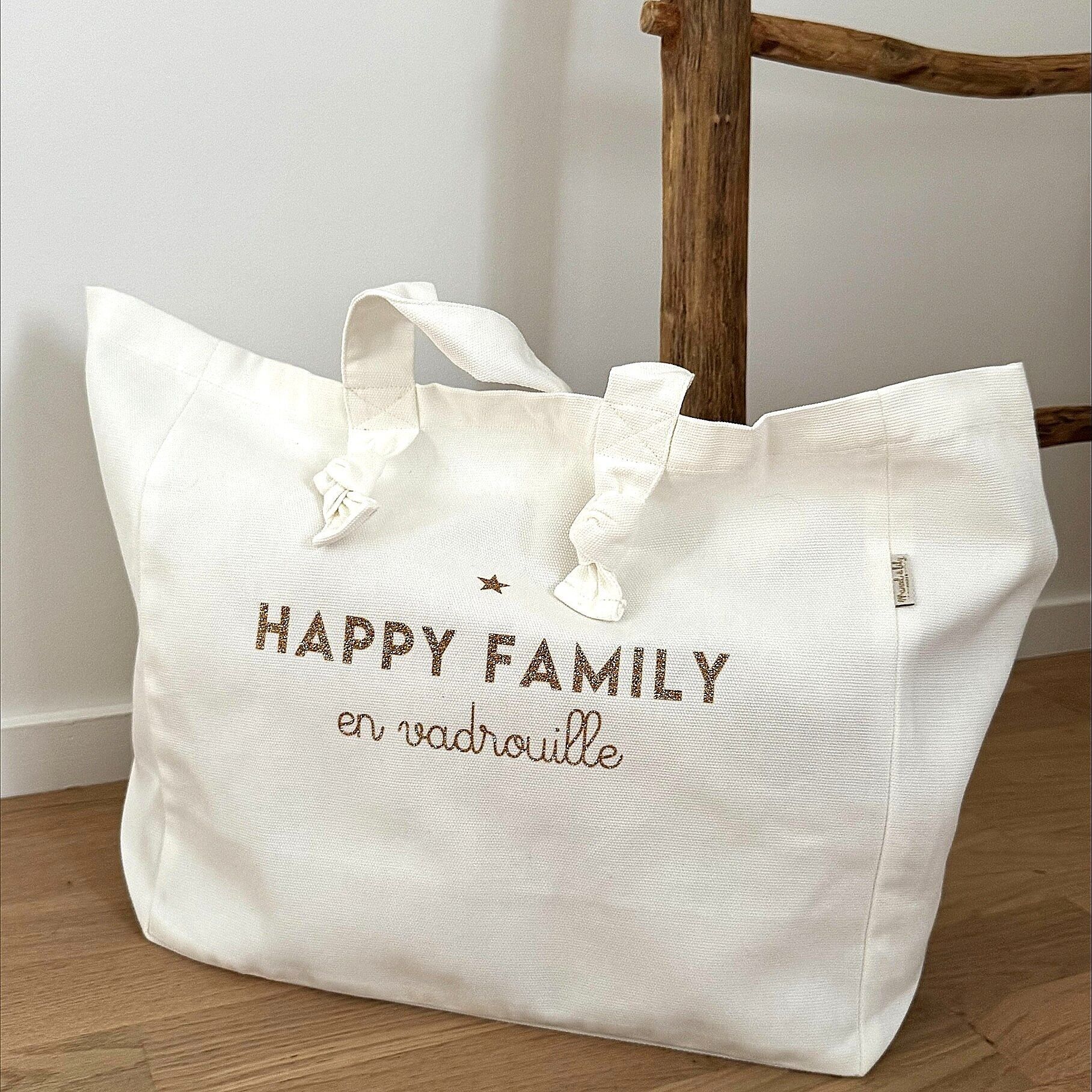 Sac cabas "Happy Family en vadrouille" Milk