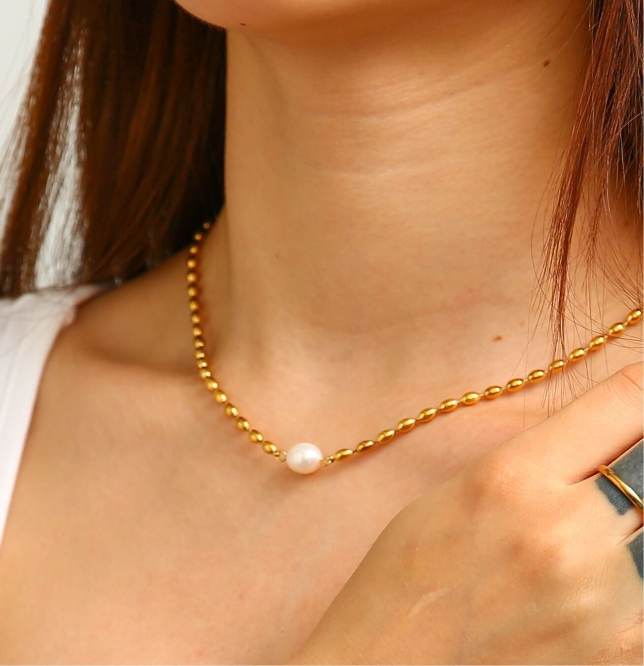 Kette di perle d'oro