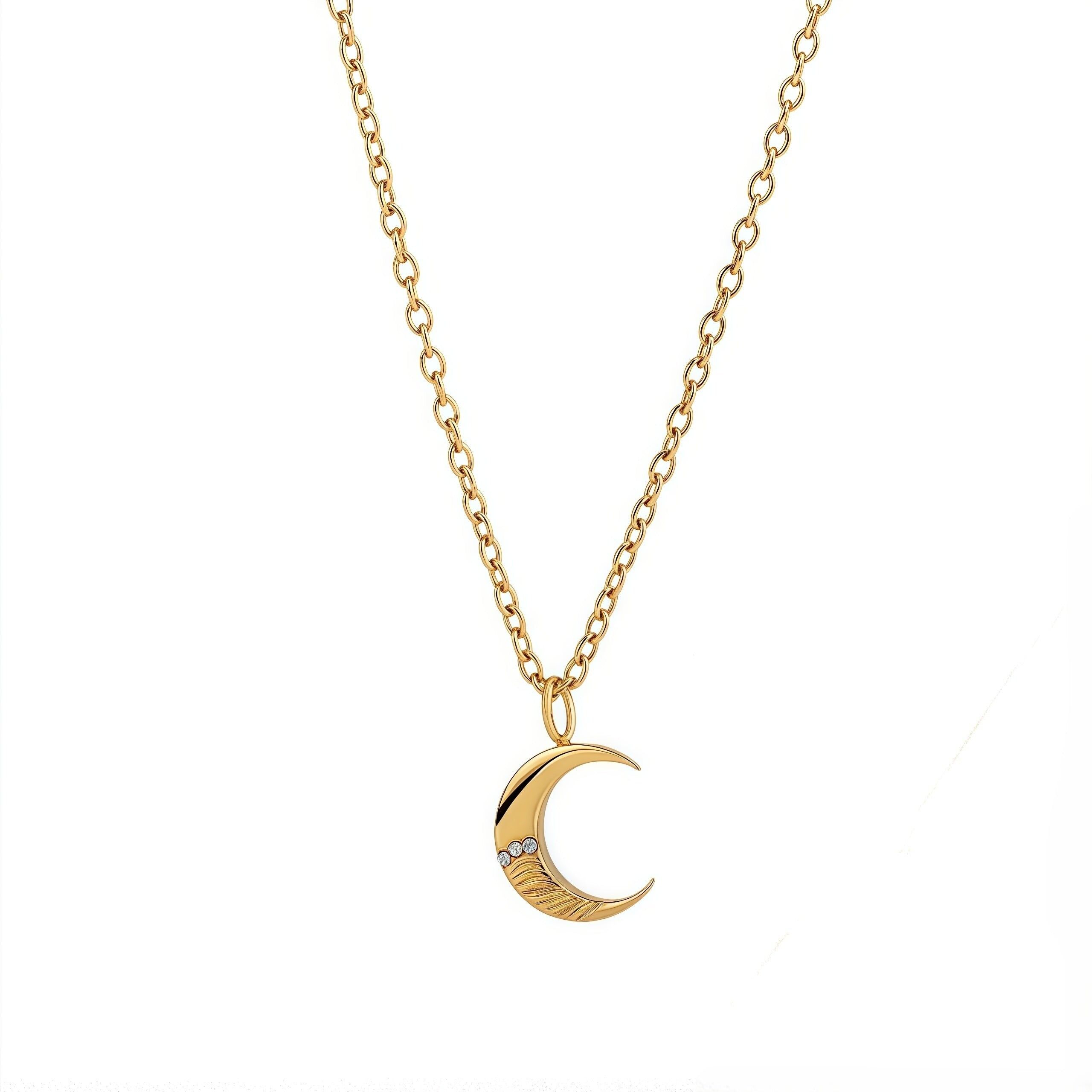 Sparkle Mond Halskette