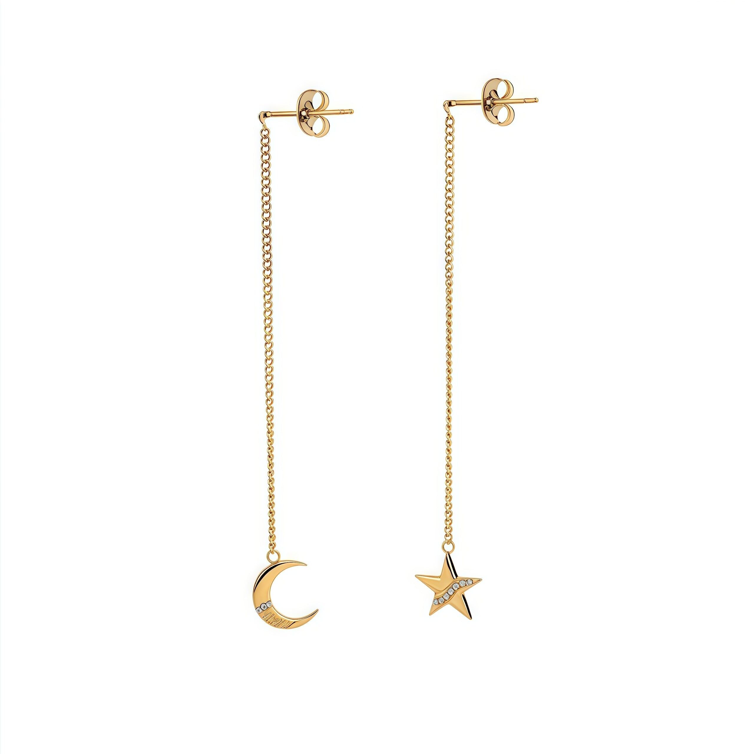 Sparkle Mond e Sterne Ohrringe