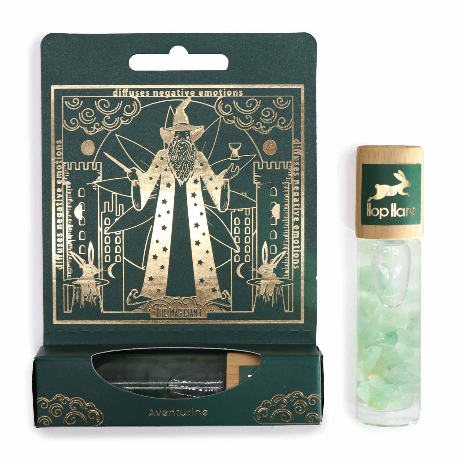 Tarot Roll-On The Magician – Avventurina con oli essenziali di menta piperita e lime Hop Hare