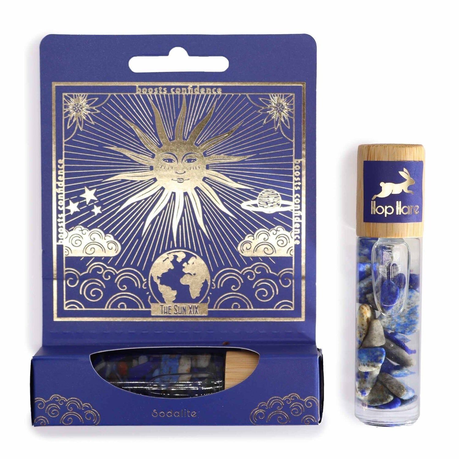 Roll-On dei Tarocchi The Sun – Sodalite con oli essenziali di citronella e pompelmo Hop Hare