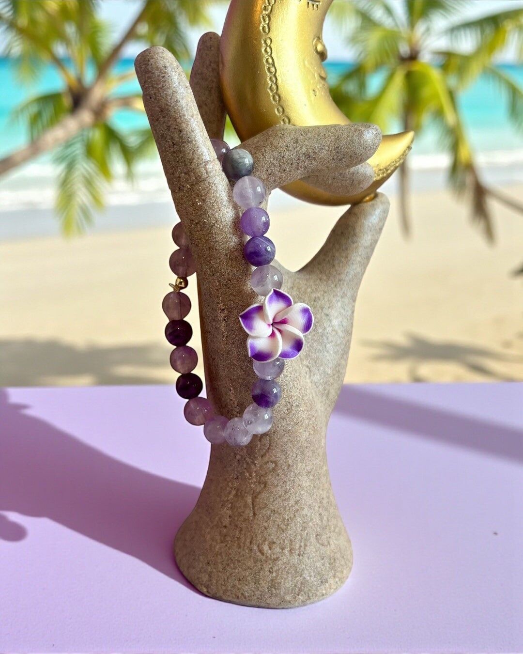 Lavender Amethyst Bracelet A - 08 mm 🌺 17cm