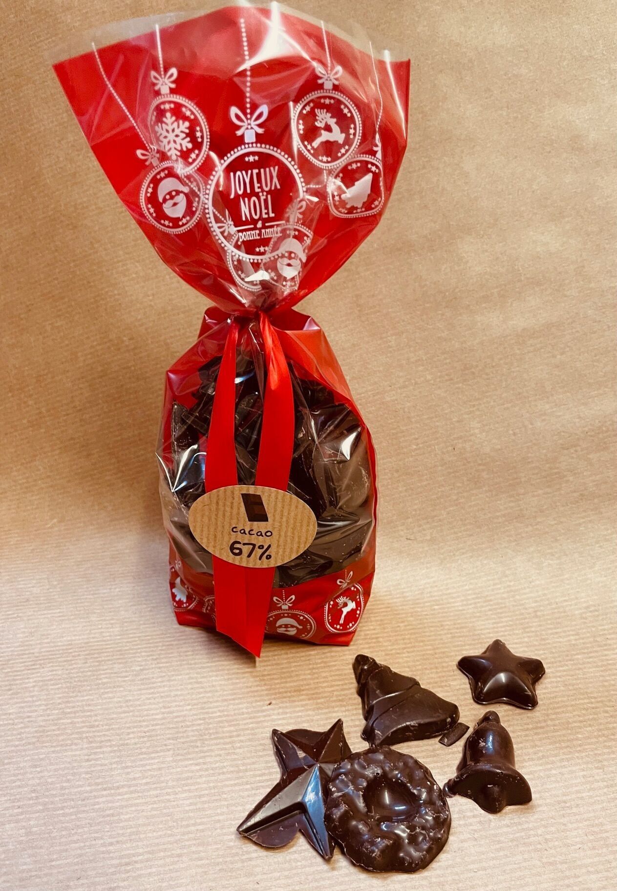Organic Christmas Fry in dark chocolate, 140g