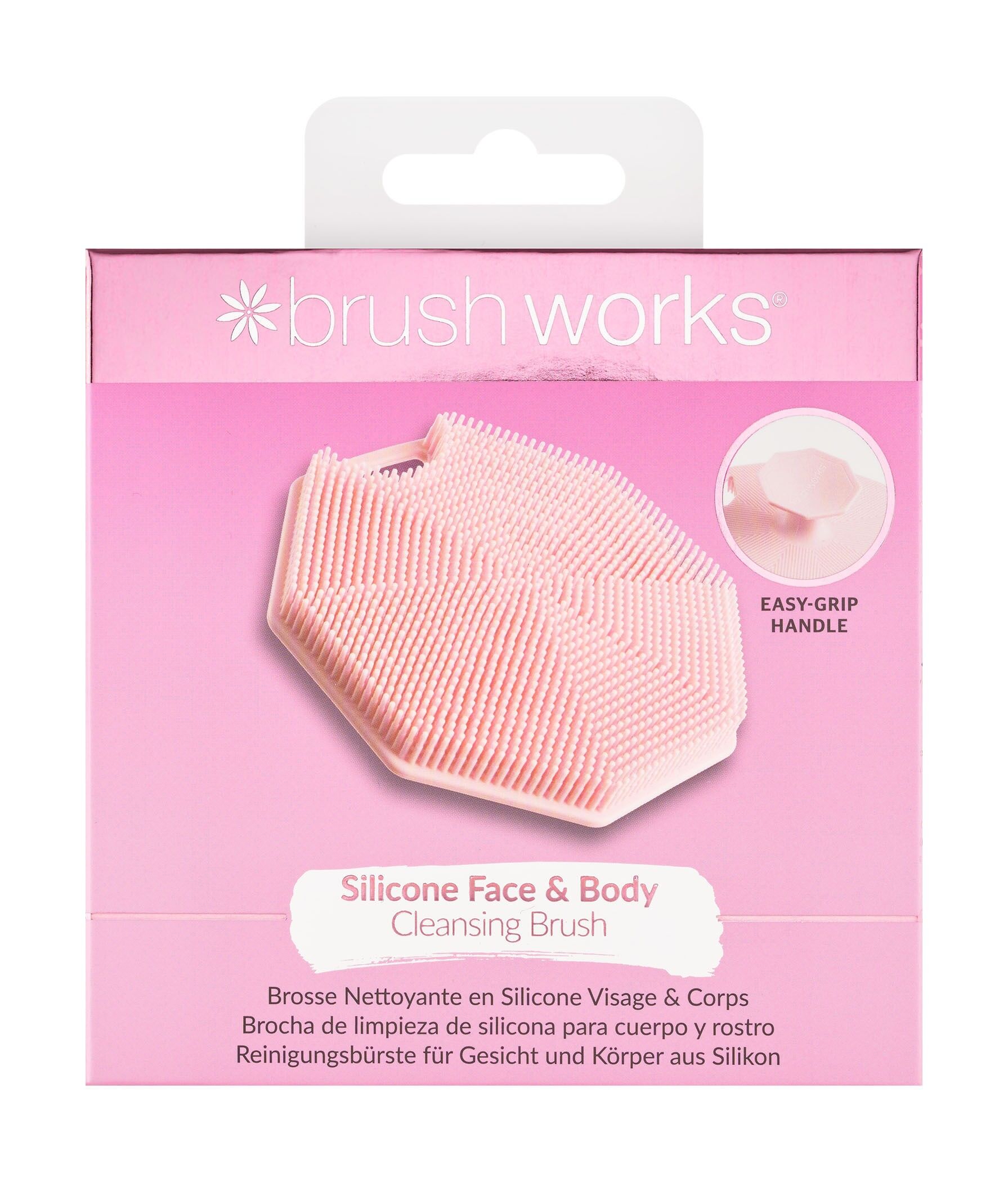 Brushworks Silikon-Reinigungsbürste für Gesicht und Körper