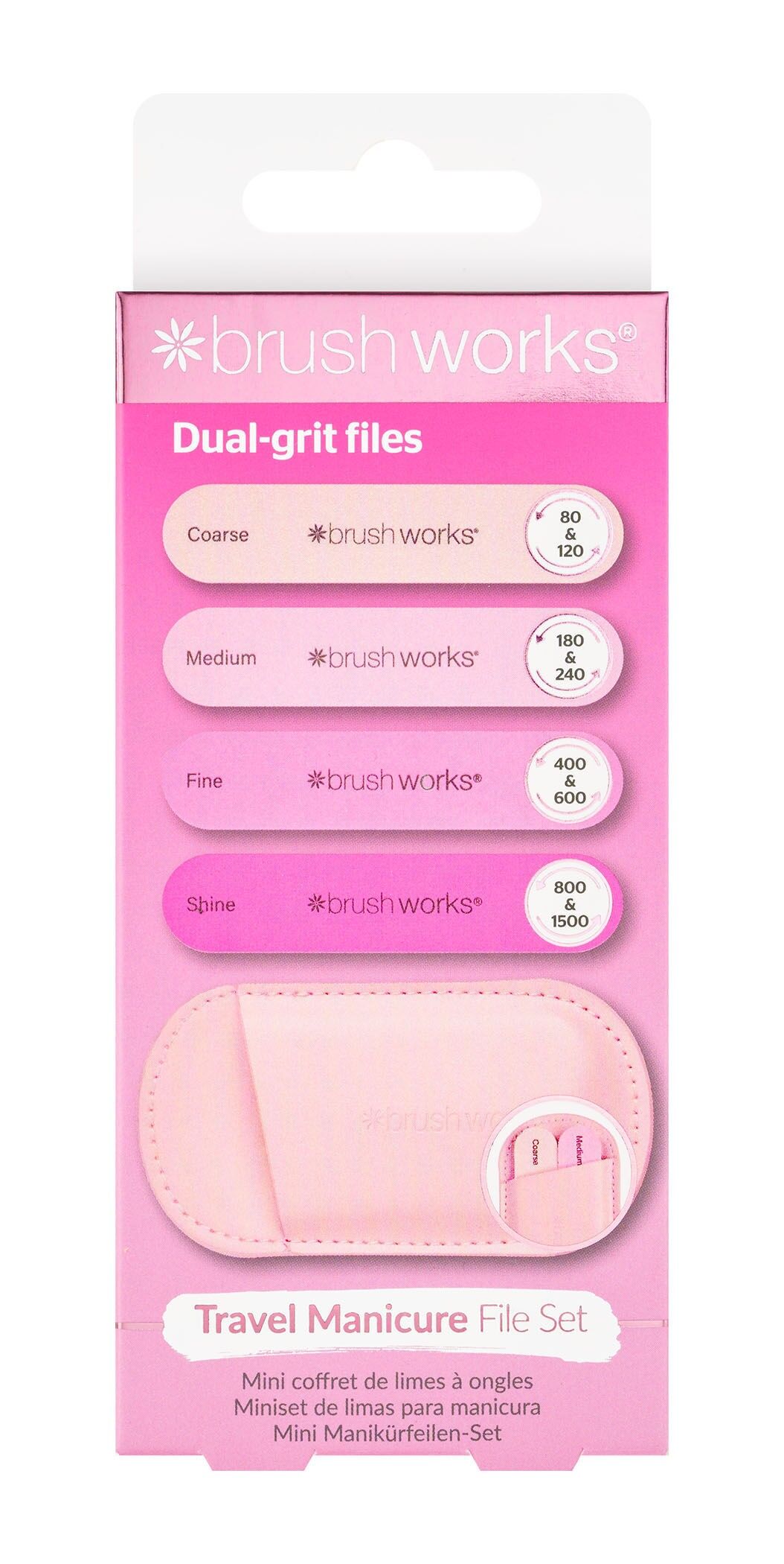 Set di lime per manicure da viaggio Brushworks