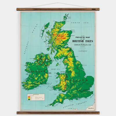 The British Isles Map 80x111cm