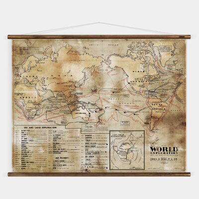 World Exploration Map - 130x106cm