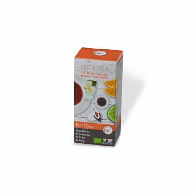 Organic English breakfast black tea capsules compatible with Nespresso machines