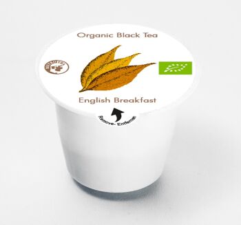 Capsules de thé noir English breakfast Bio compatibles machines Nespresso 2