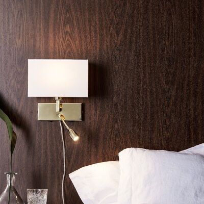 SAVOY Wall 2L Brass/White