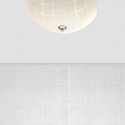 Plafond RUTA 2L 35cm Blanco / Acero