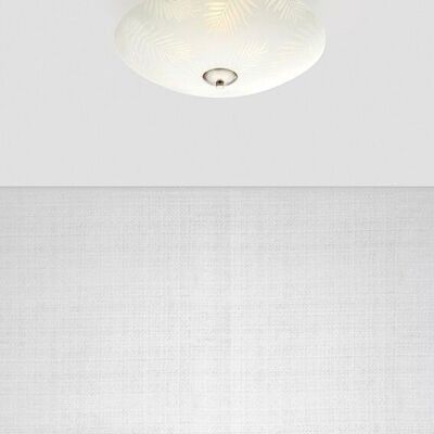 Plafond BLAD 2L 35cm Bianco/Acciaio