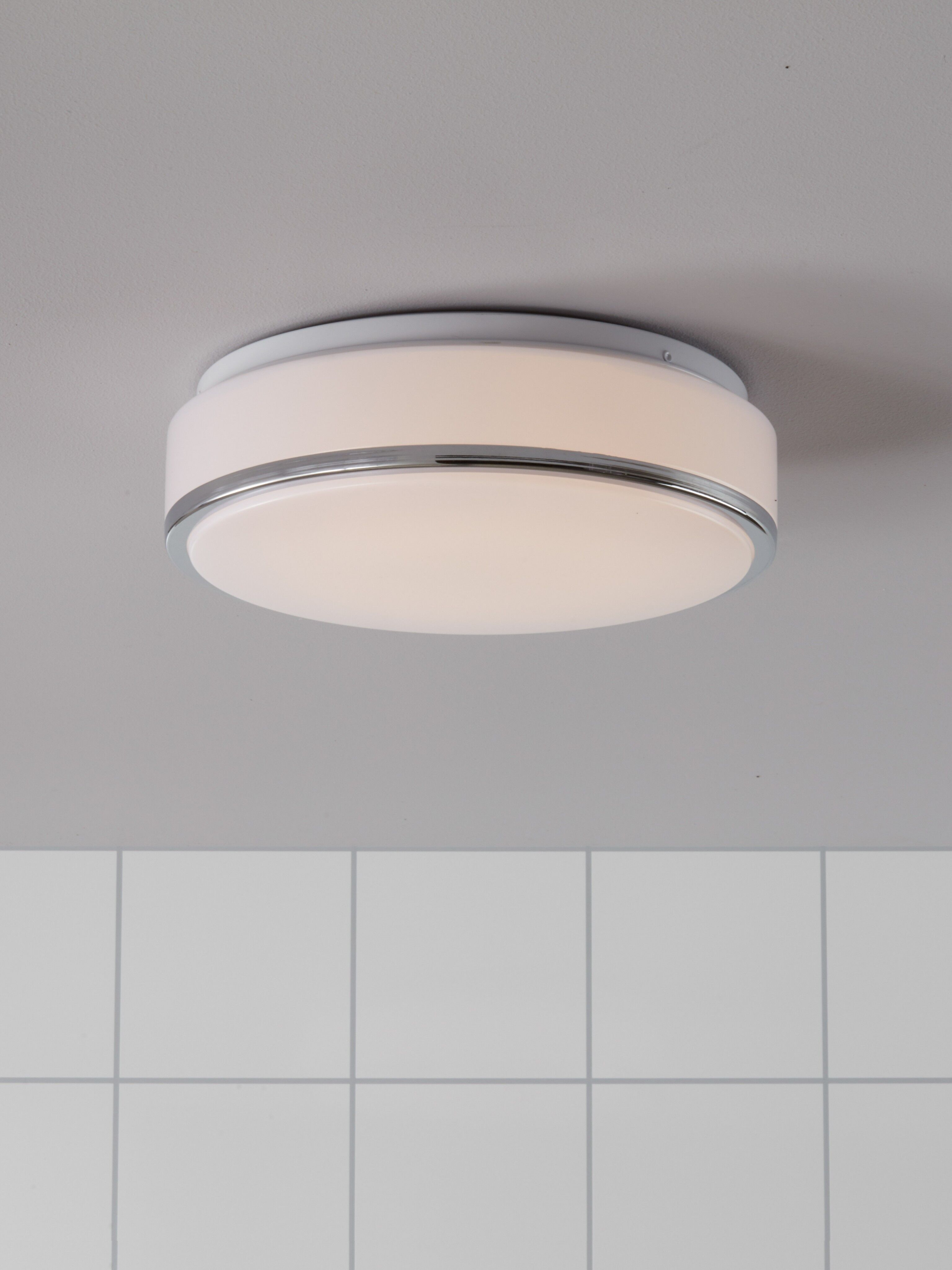 Plafoniera GLOBAL 28cm Led Bianco/Cromo