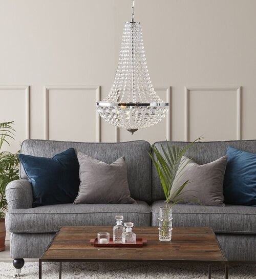 GRÄNSÖ Chandelier 2L Chrome/MC