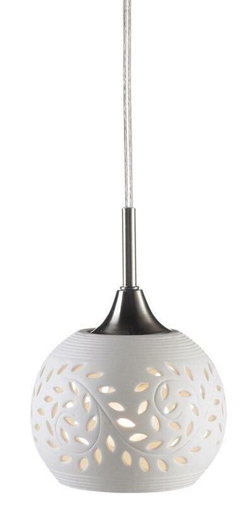 LOHALS Pendant 1L 18cm Steel/White