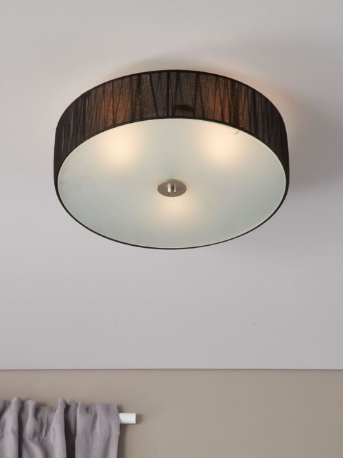 BYSKE Plafond 3L Black/Frosted