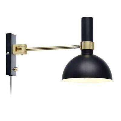 LARRY Wall 1L Black/Brushed Brass