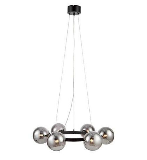 CIRCLE Pendant 6L Black/Smoke