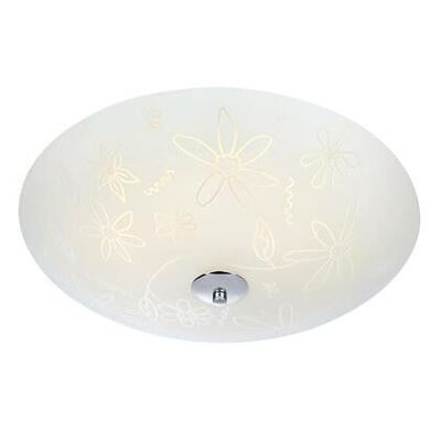 FLEUR Plafond LED 43 cm White/Chrome