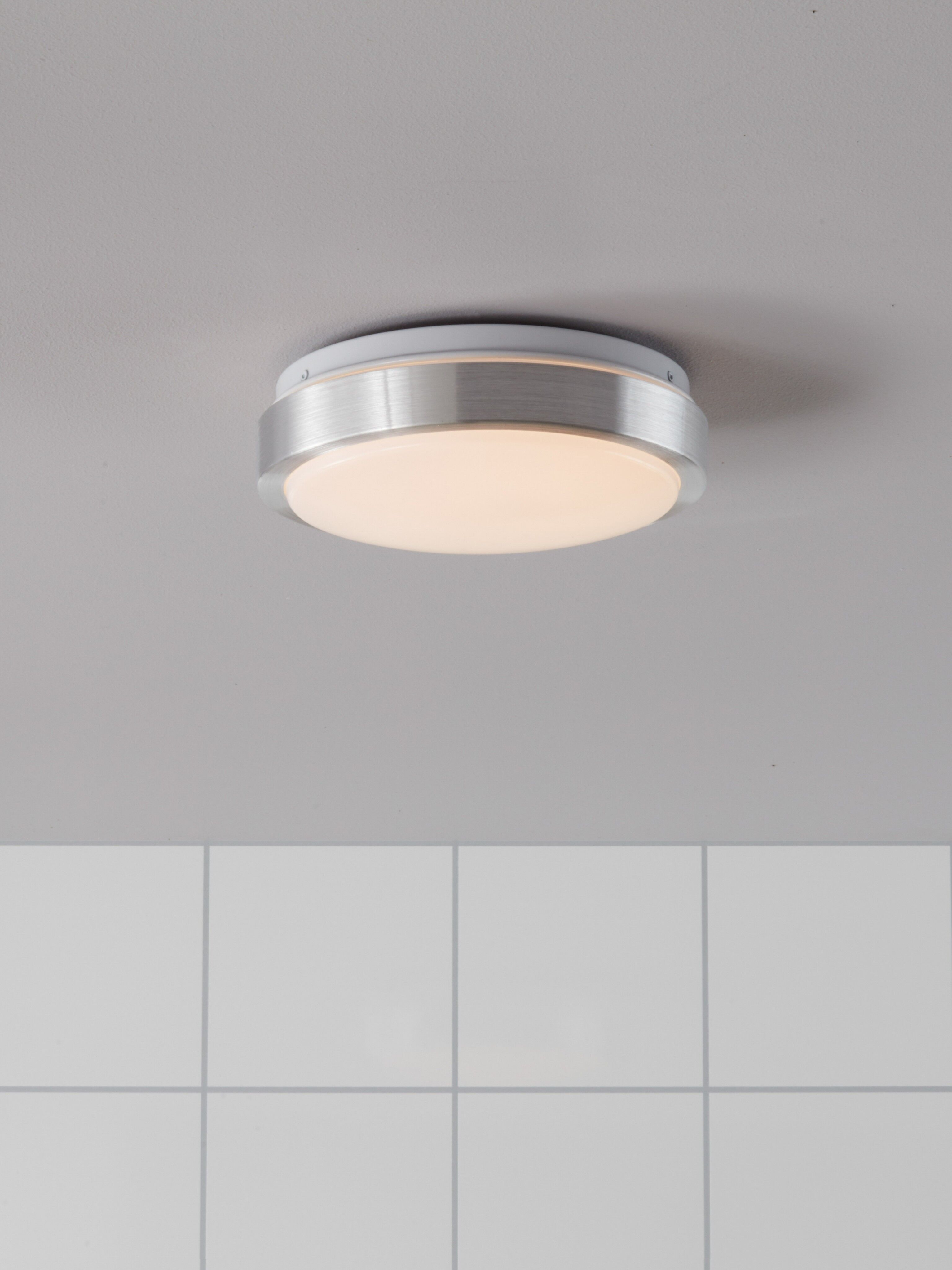 MOON Plafond 22cm Led Alluminio/Bianco IP44