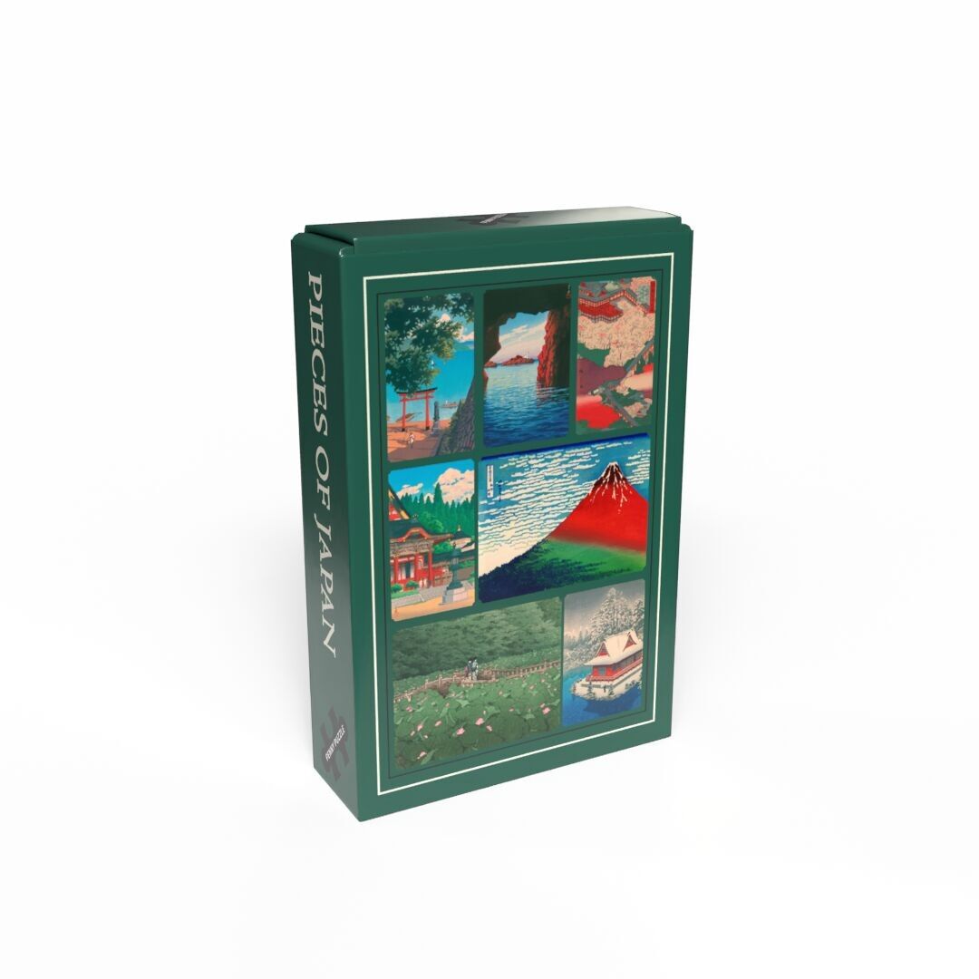 PIECES OF JAPAN 99-teiliges Vintage-Minipuzzle (10 x 14 cm)