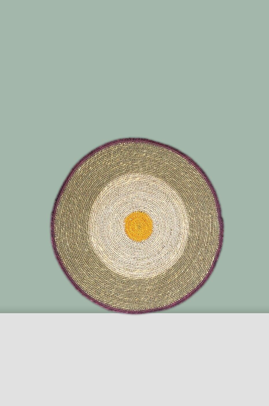 Mantel individual grande con lunares naranjas