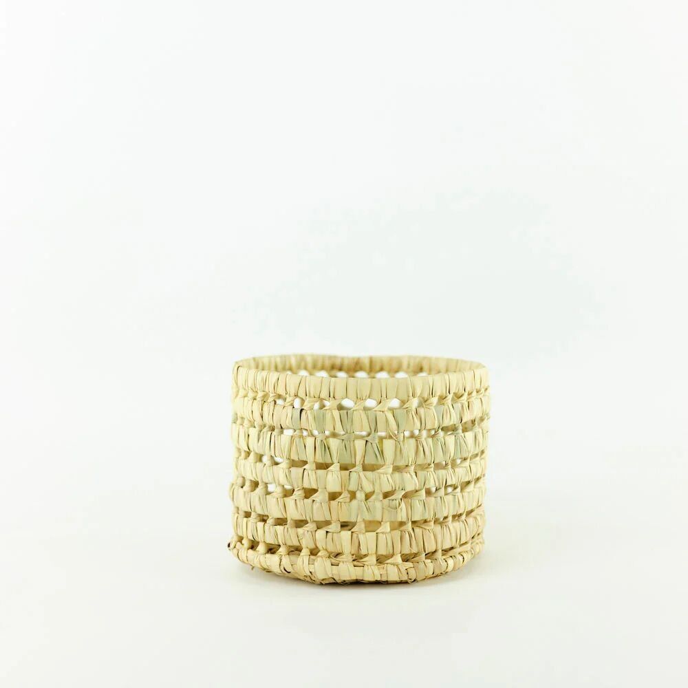 🌿 Tazza XS – Cestino in foglie di palma intrecciate a mano