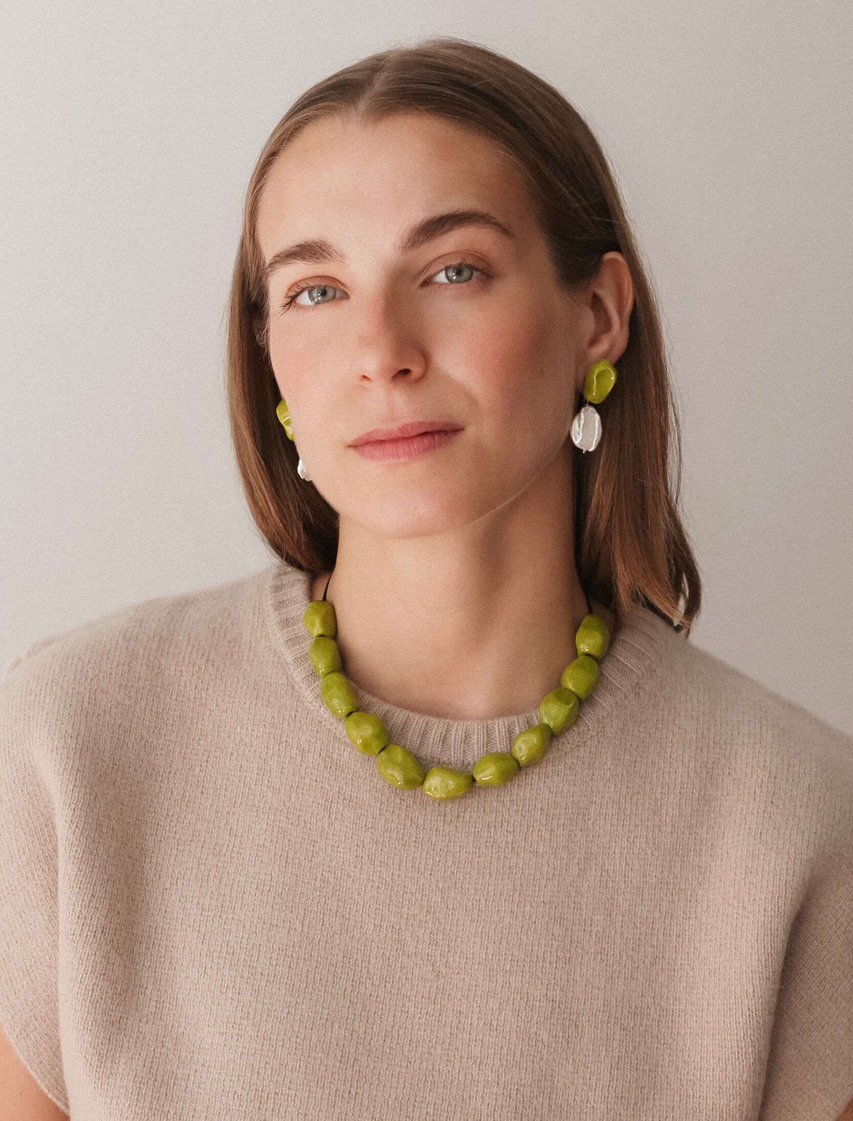 Collana in ceramica Pepitas Lime - NUOVA