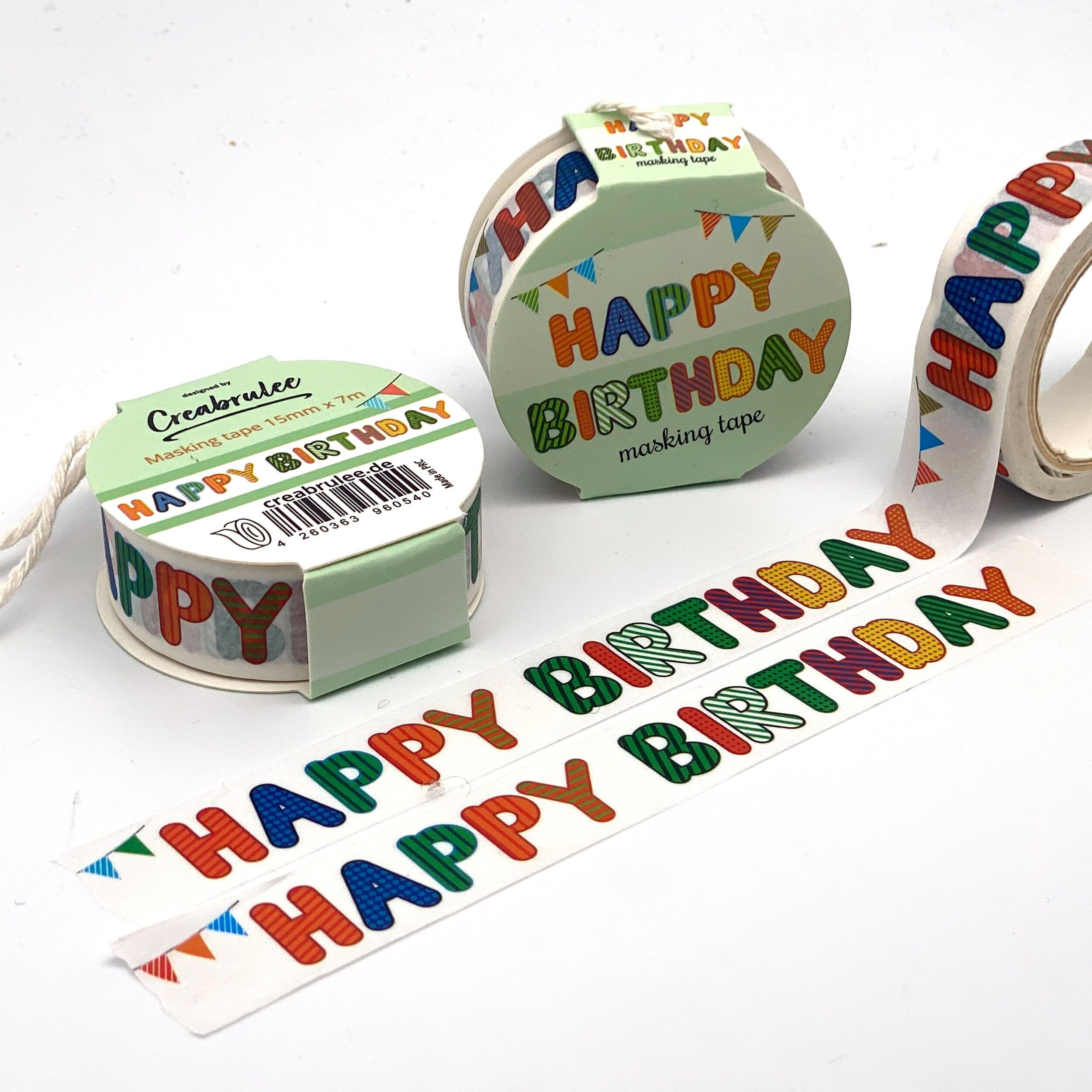 Happy Birthday- Washi Tape / Masking Tape