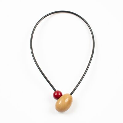 CESARI red / coffee necklace
