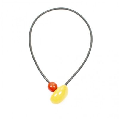 CESARI necklace acid yellow / scarlet red