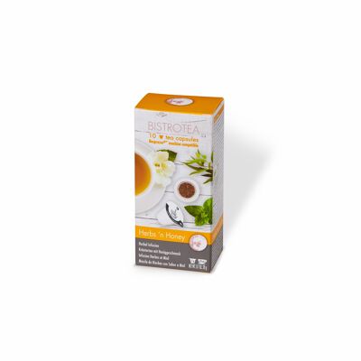 Organic herbal and honey infusion capsules compatible with Nespresso® machines