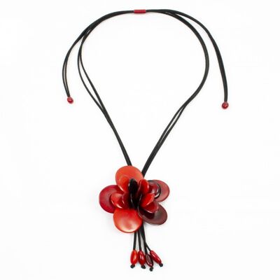 FLOR necklace  Coquelicot/Rouge/Rouge Vif