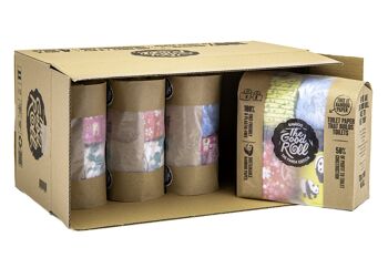 Papier toilette en bambou - 4 sacs en papier avec 4 rouleaux de papier toilette en BAMBOU - The Panda Edition - 2 couches 3