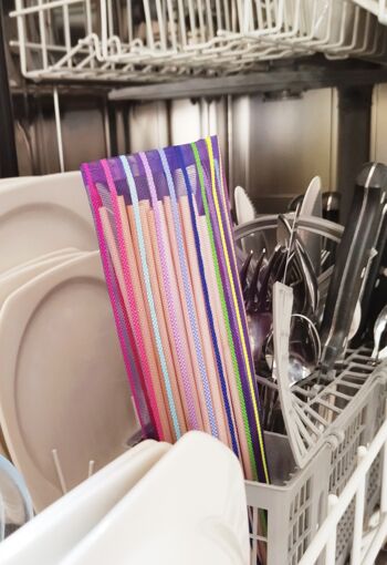 Pochette à pailles pour lave-vaisselle
