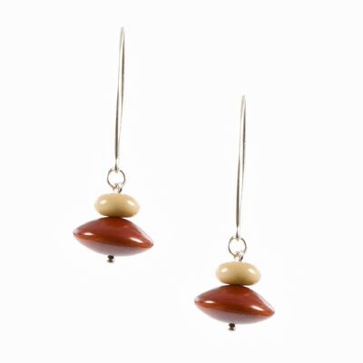 Boucles d'oreilles SOREN terracotta/café