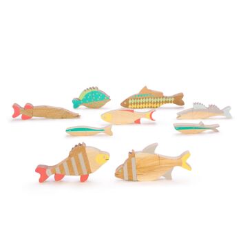 Puzzle poisson aimanté, jouet en bois pour enfant de 4 à 10 ans 5