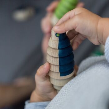 Luciole phosphorescente - bleu, jouet en bois pour enfants, jeu d'extérieur, 3-10 ans 3