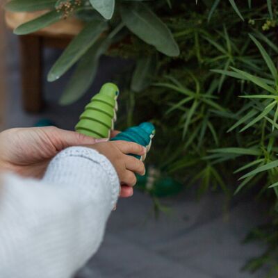 Luciole phosphorescente - vert, jouet en bois pour enfants, jeu extérieur, 3-10 ans