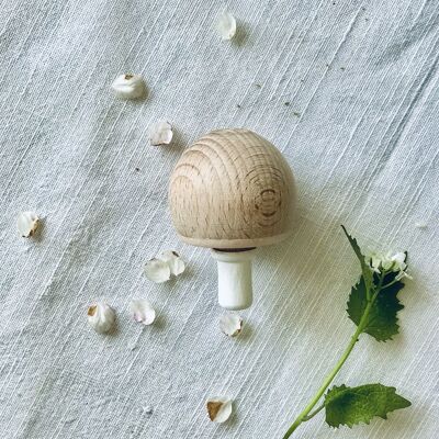 Toupie champignon - Champignon, jouet en bois pour enfant, jeu d'extérieur, à partir de 5 ans