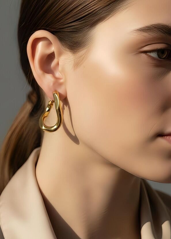 Orecchini a cerchio in acciaio inossidabile - E88