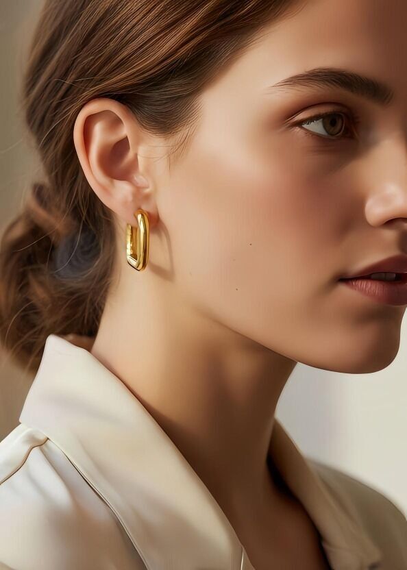 Orecchini a cerchio in acciaio inossidabile - R38